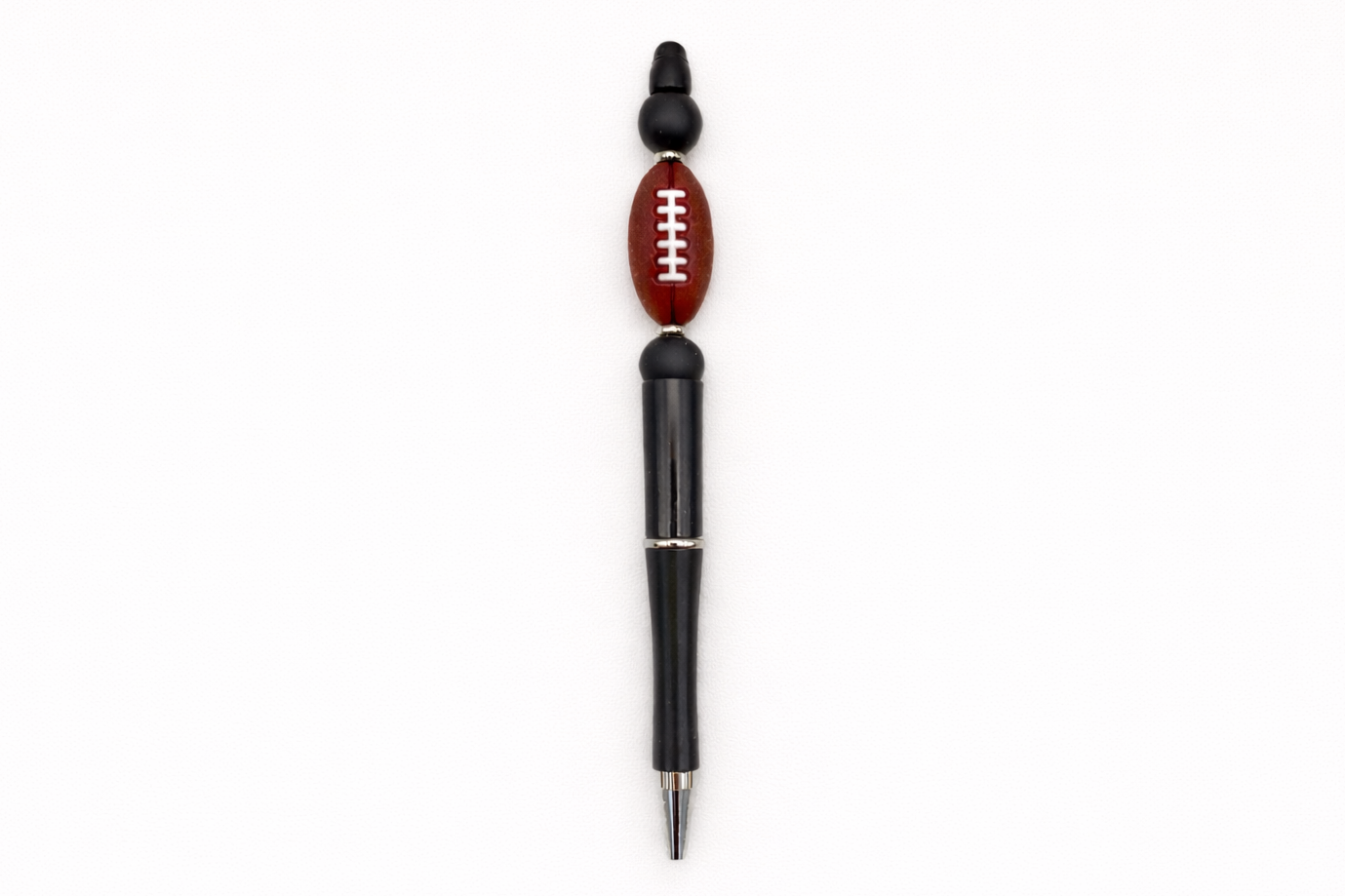 Football Beaded Pen – Game Day Writing Pen for Sports Fans