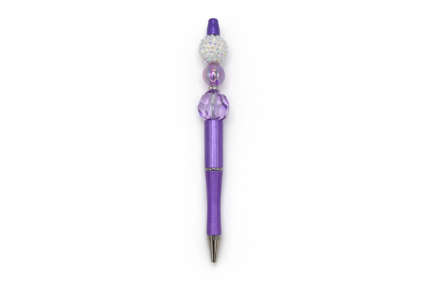 Purple Crystal Glam Beaded Pen – Sparkle & Shine Glam Pen
