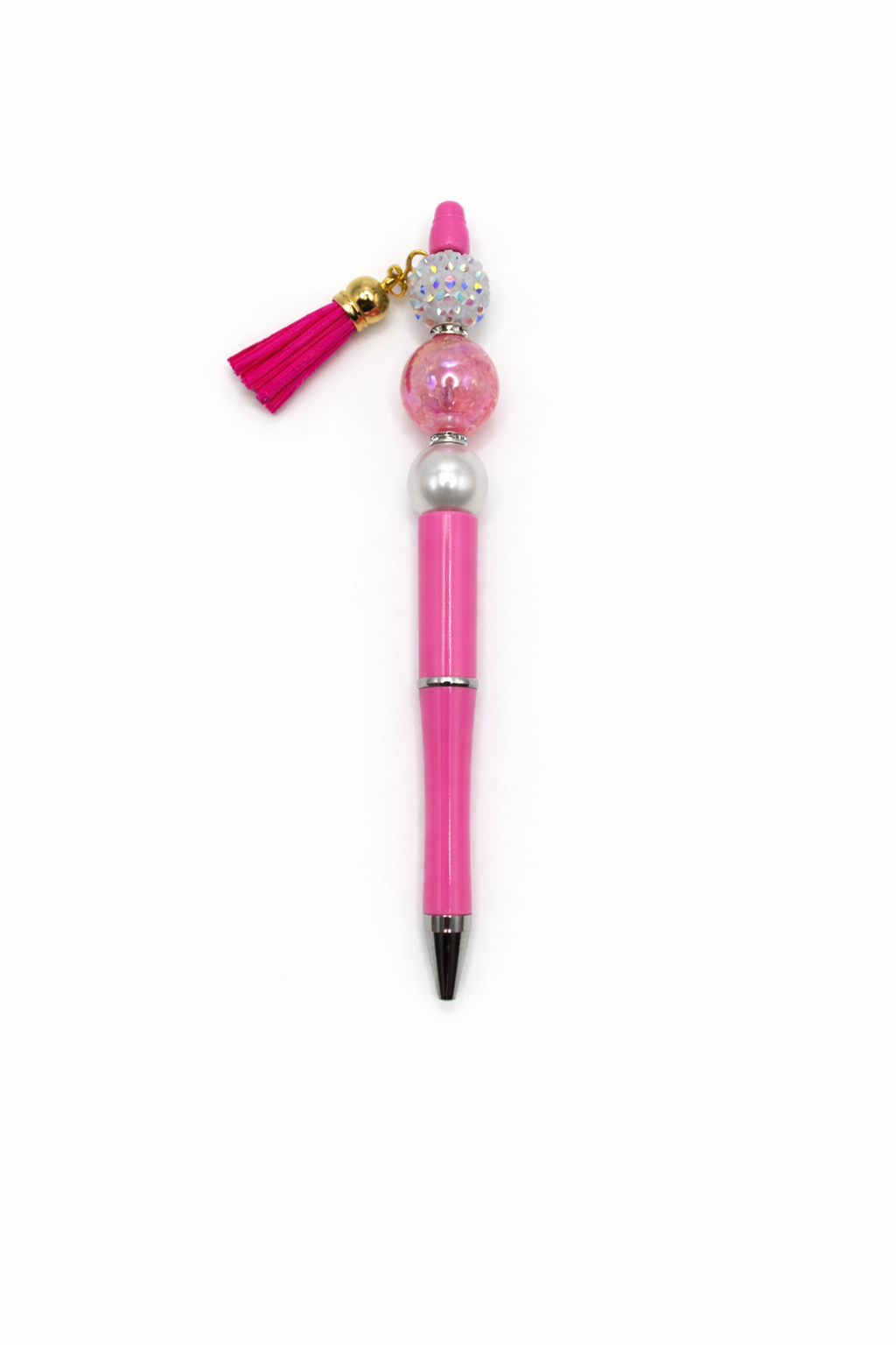 Pink Sparkle Pen with Pearl & Tassel