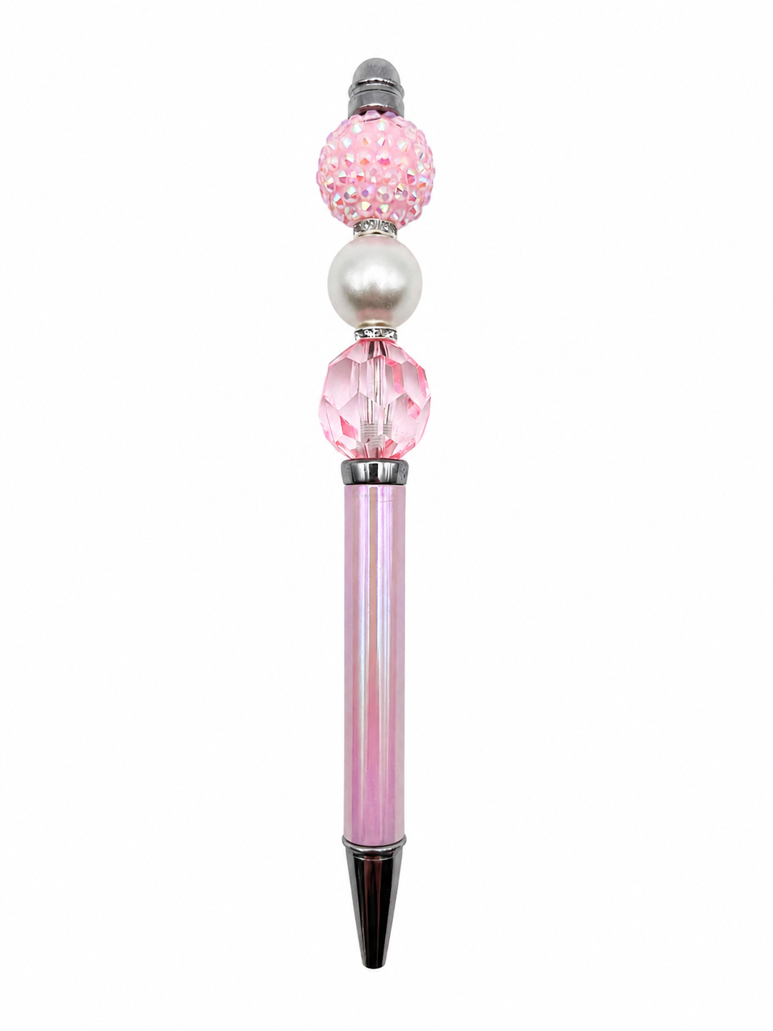 Blush Pearl Luxe Beaded Pen - Pink Crystal & Pearl Glam Writing Pen