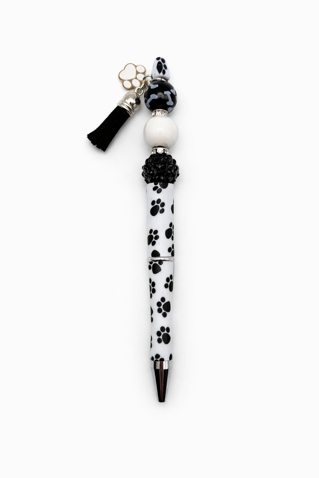 Dog Bone & Paw Print Beaded Pen