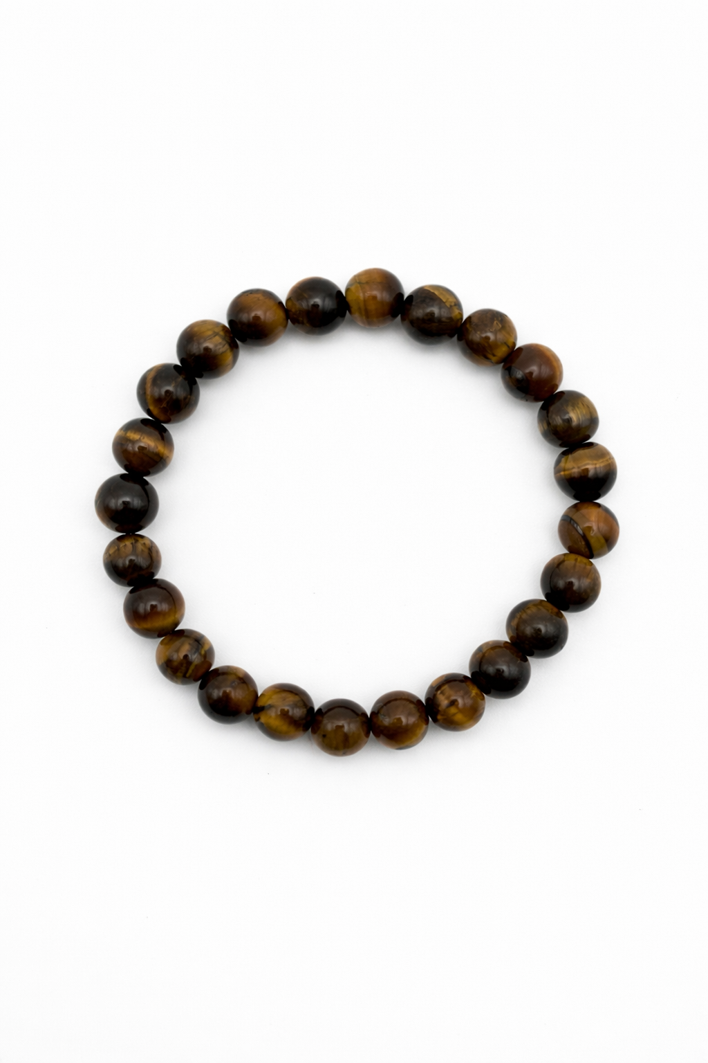 Tiger Eye Beaded Stretch Bracelet – 8mm Beads