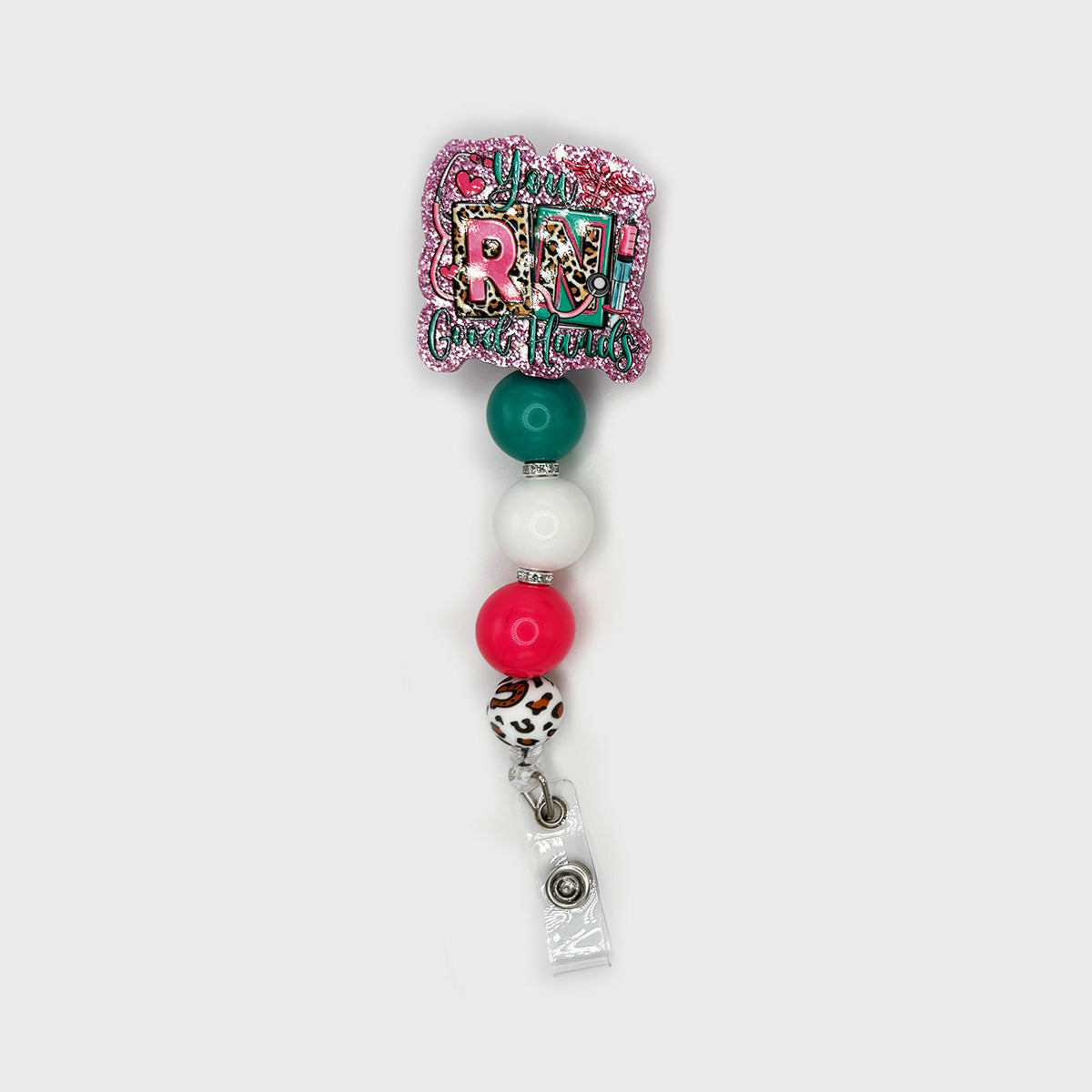 Glitter RN Badge Reel