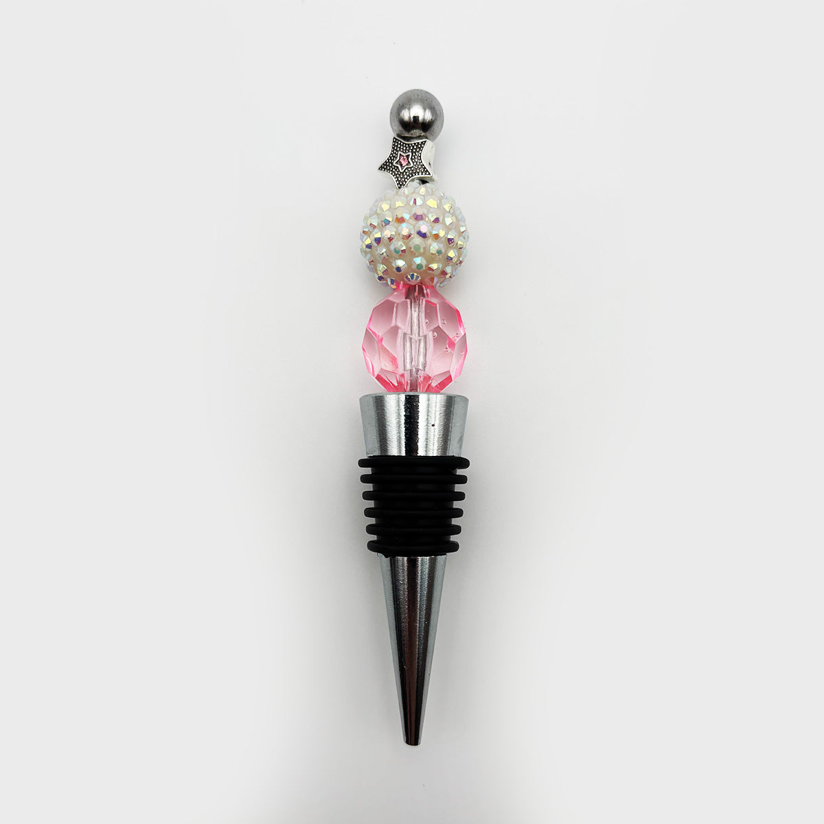 Star White Sparkle Beaded Stopper