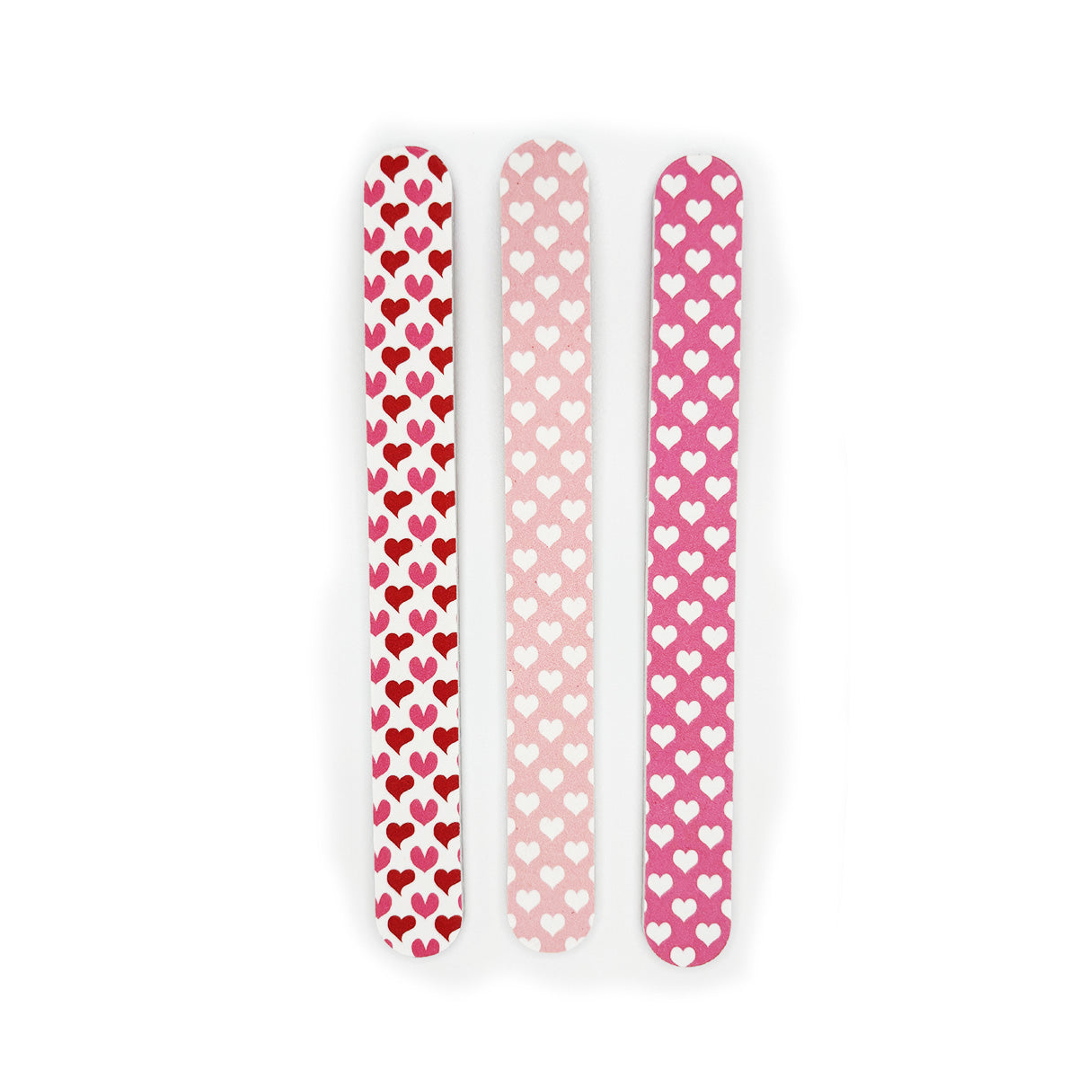 Nail File Boards Set in Heart Prints (Set of 3)