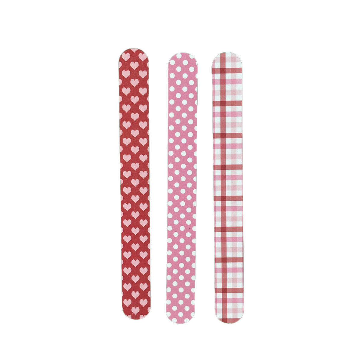 Nail File Boards Set in Classic Pink & Red (Set of 3)