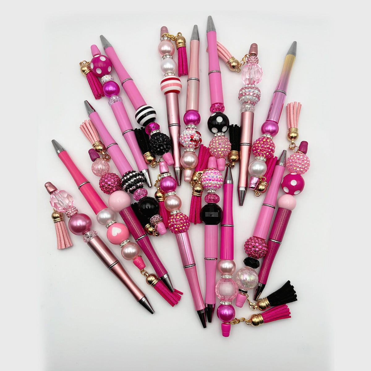 Breast Cancer Awareness Pens Collection - Pink Sparkle Beaded Pens