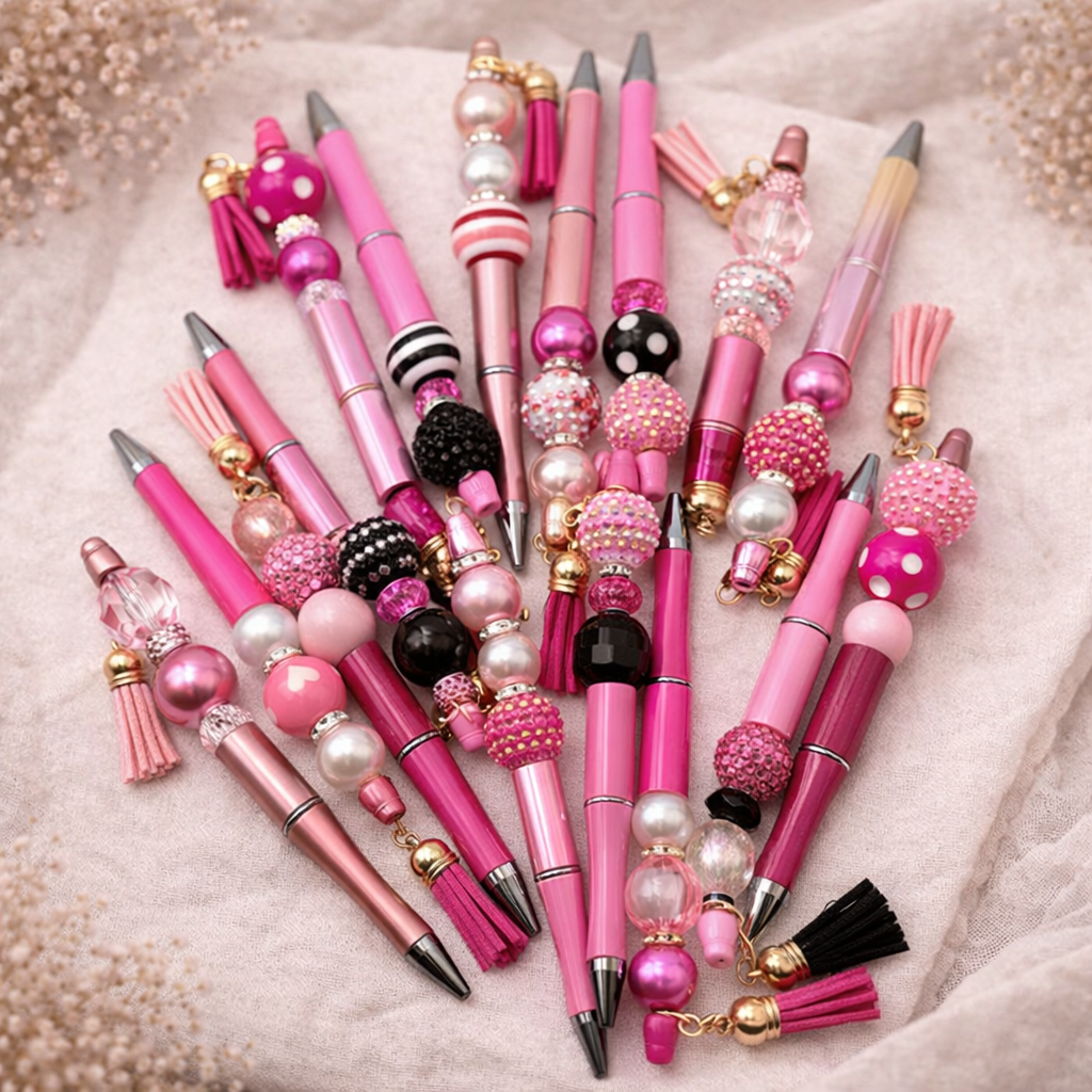 Pink Glam Tassel Pens