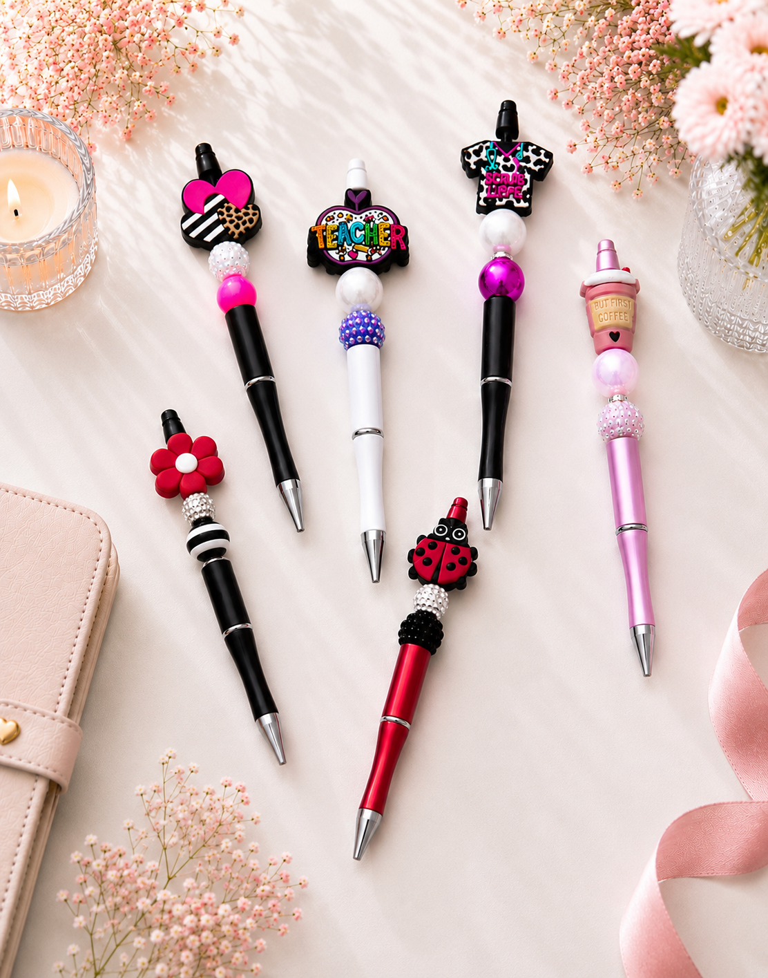 Character Beaded Pens
