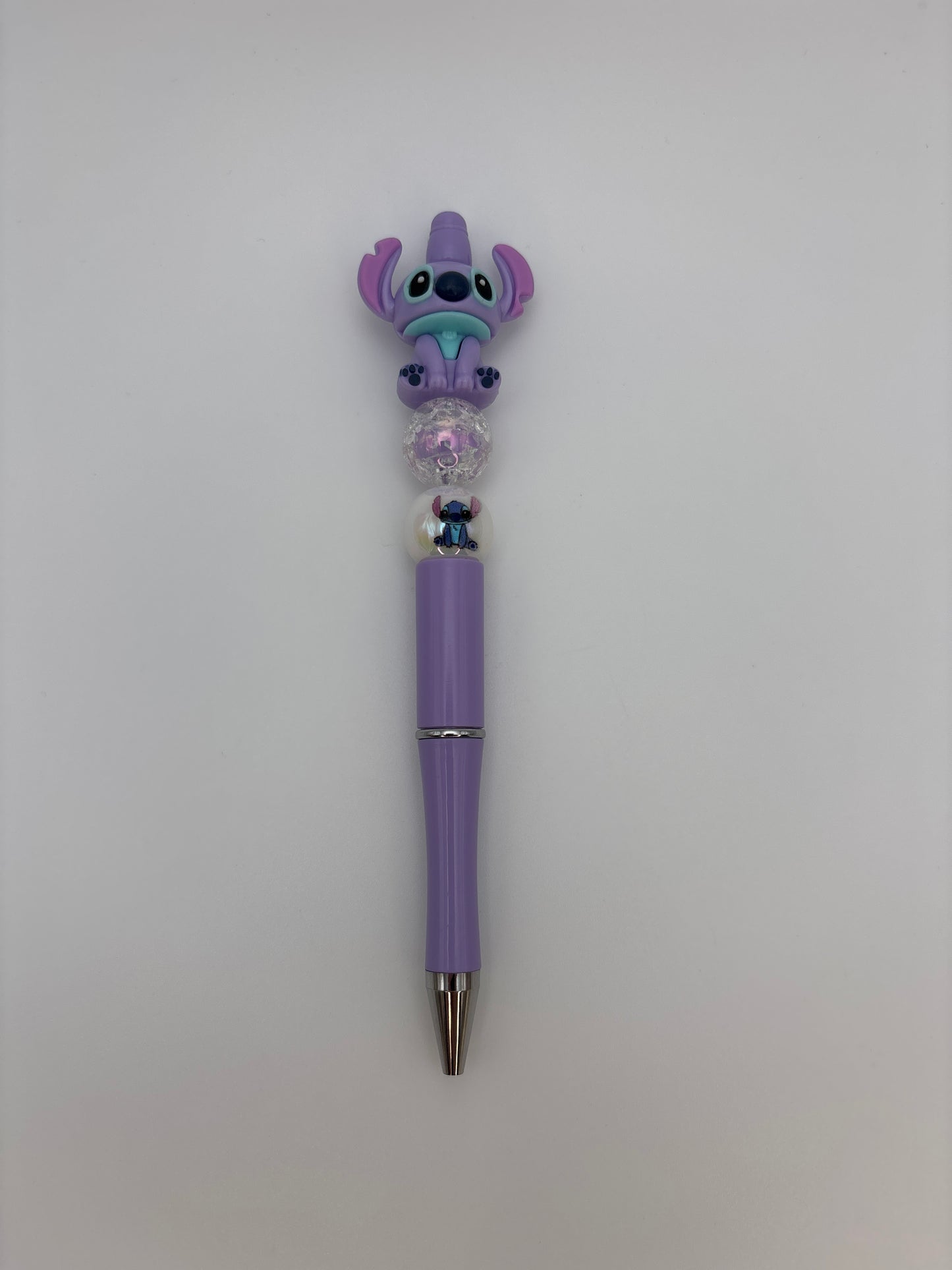 Purple Stitch Character Beaded Pen – Cute Sparkly Pen for Disney Fans