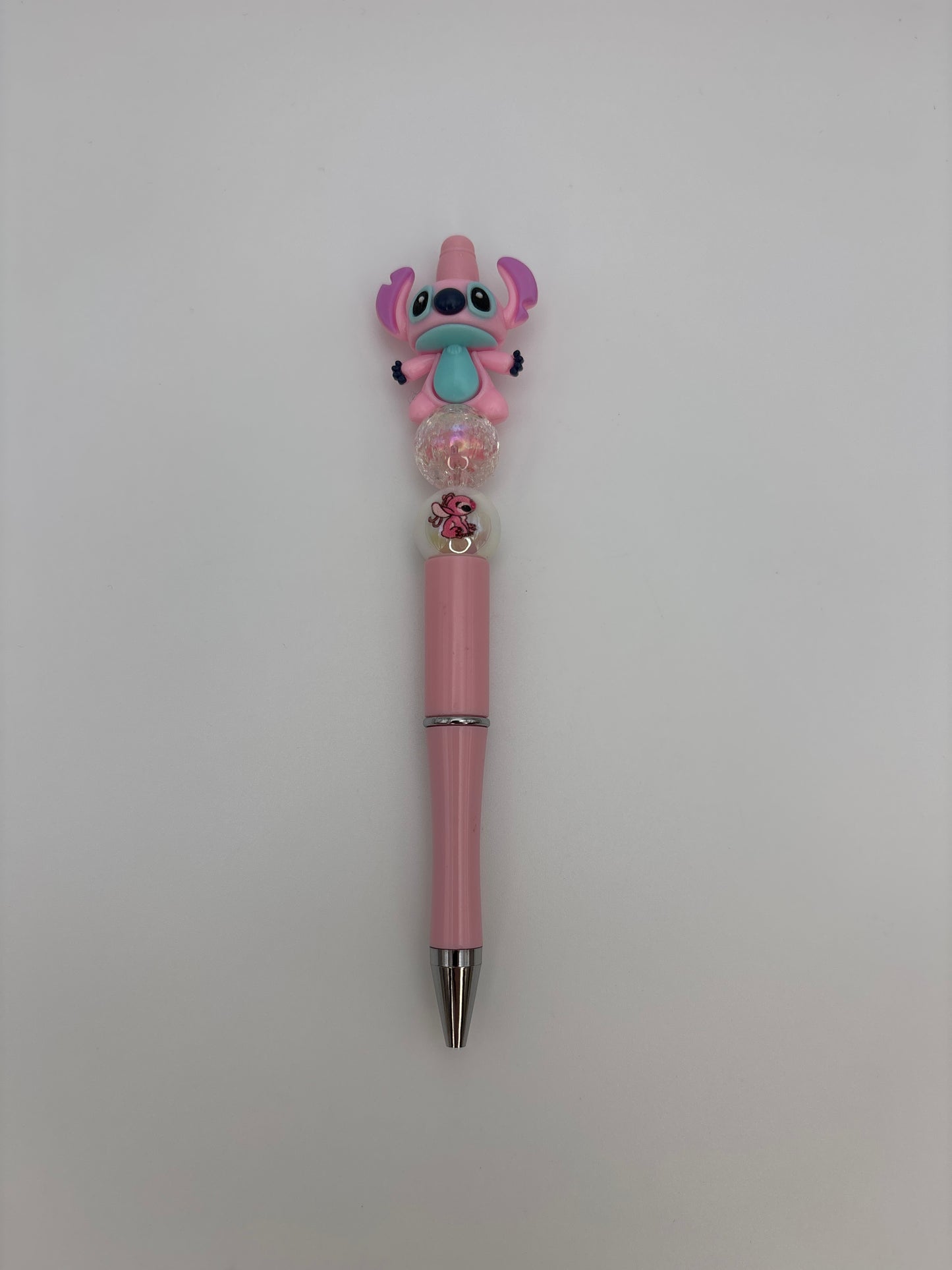Pink Stitch Character Beaded Pen – Cute Sparkly Pen for Disney Fans