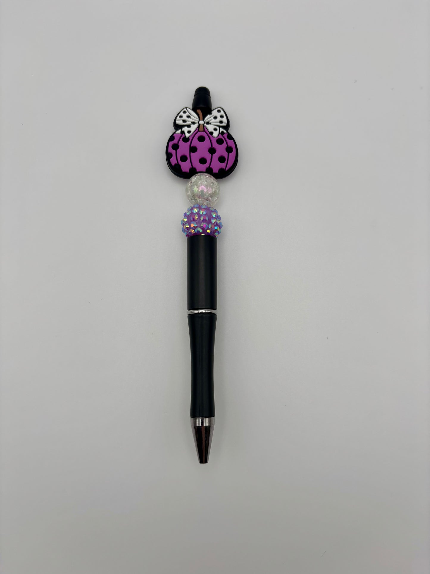 Purple Pumpkin Beaded Pen –  Sparkly Fall & Halloween Style