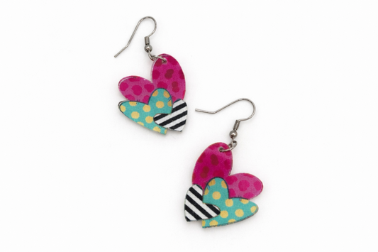 Colorful Heart Earrings