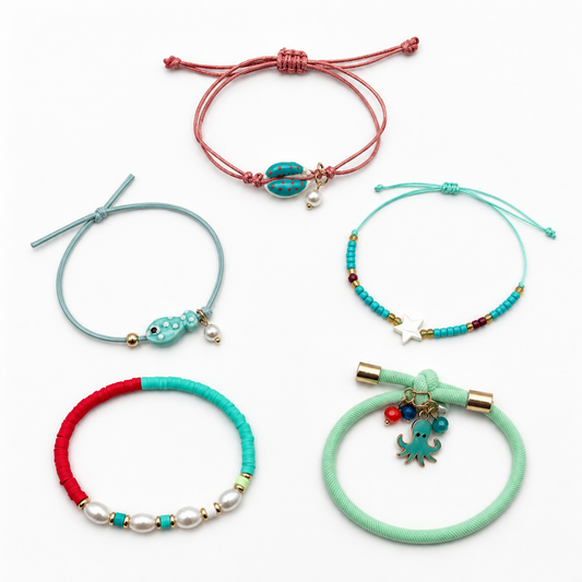Ocean Breeze Bracelet Collection - Coastal Inspired Bracelet Set (5-Piece Set)