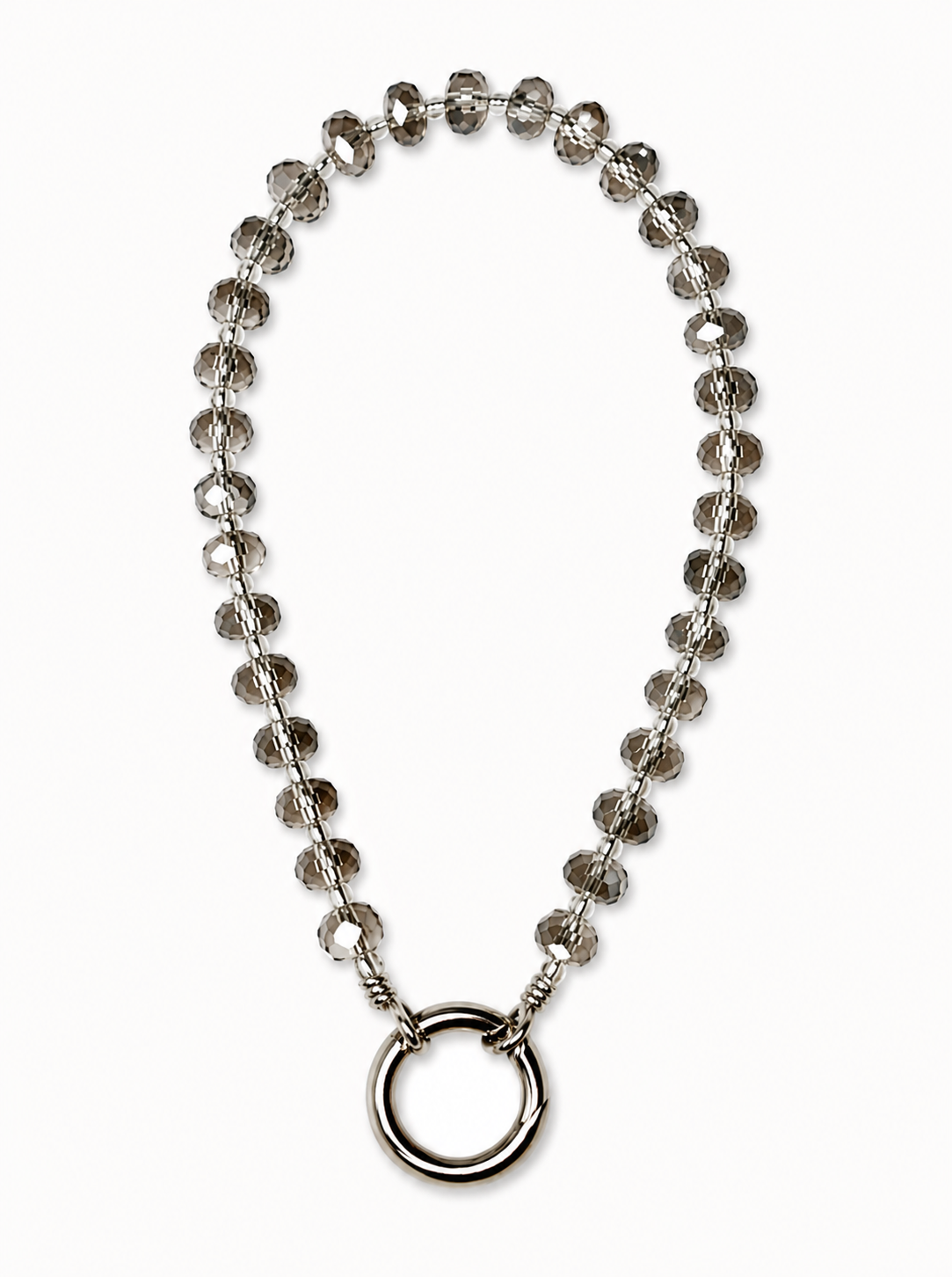Smoky Crystal Charm - Phone Strap, Keychain & Bag Charm - Neutral Sparkle Accessory