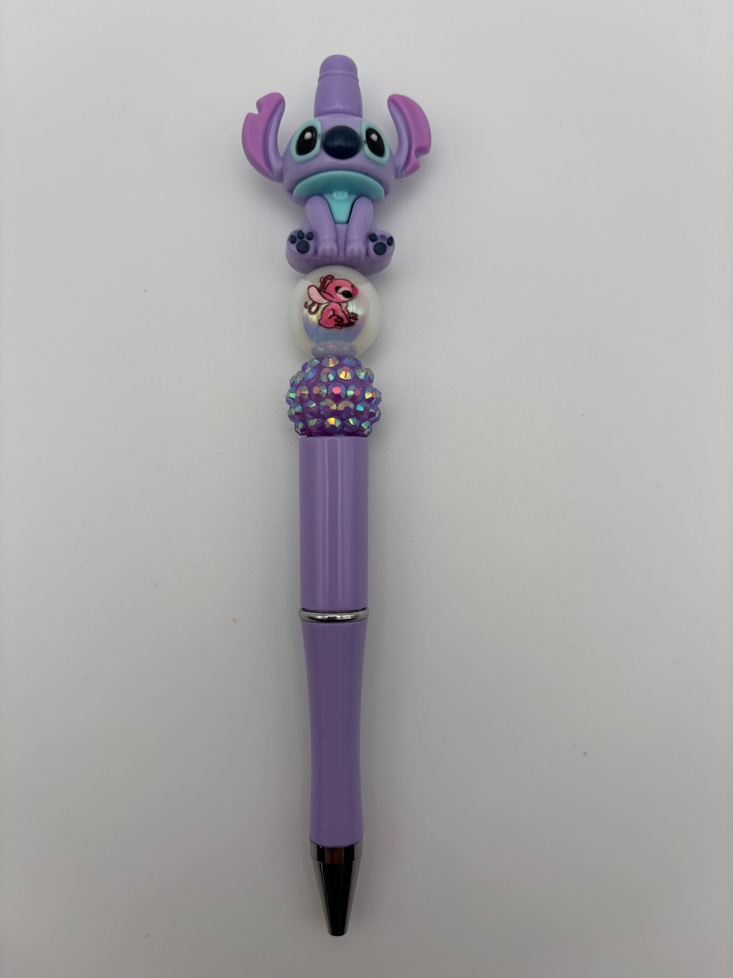 Purple Stitch Character Beaded Pen – Cute Sparkly Pen for Disney Fans
