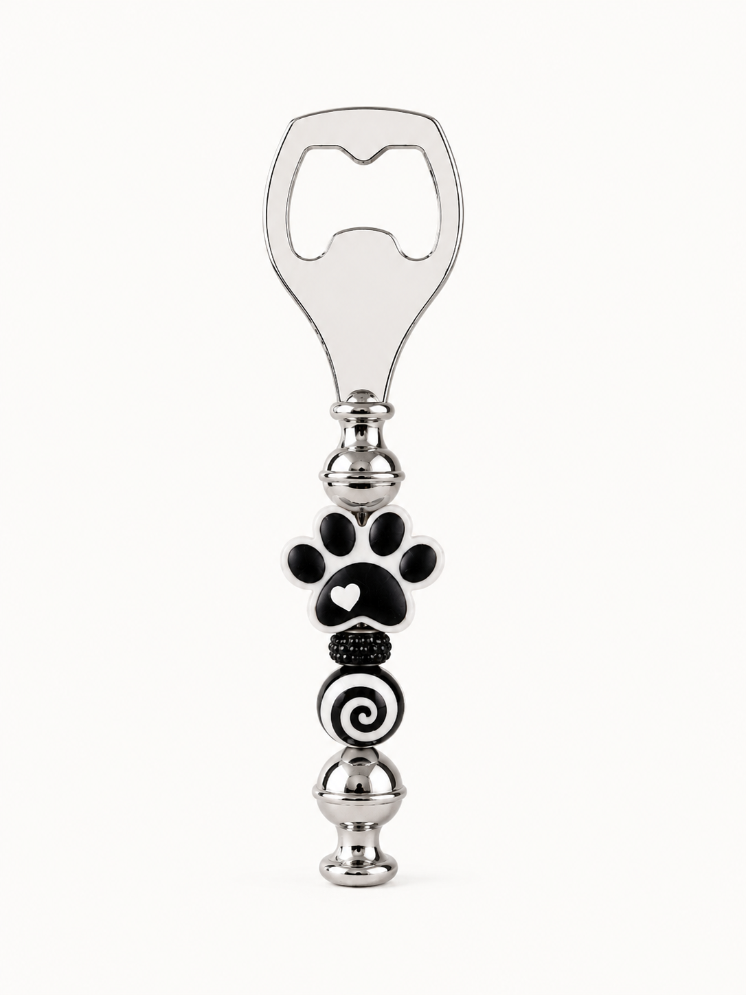 Black Paw Print Handmade Bottle Opener – Pet Lover Bar Gift