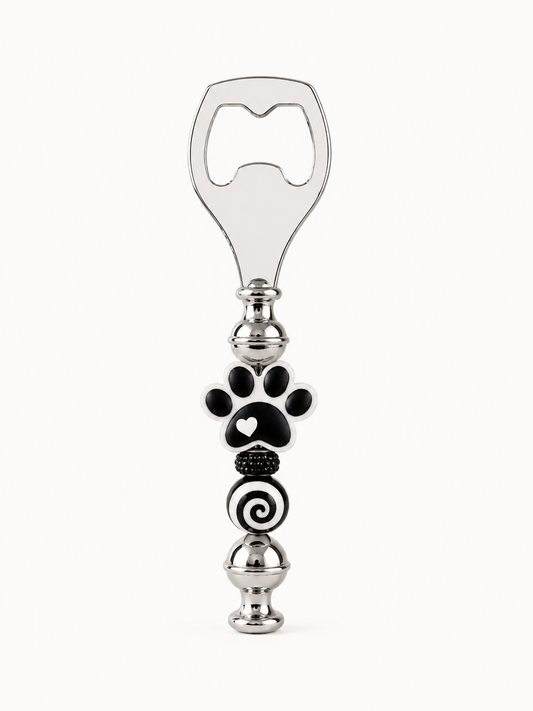 Black Paw Print Handmade Bottle Opener – Pet Lover Bar Gift