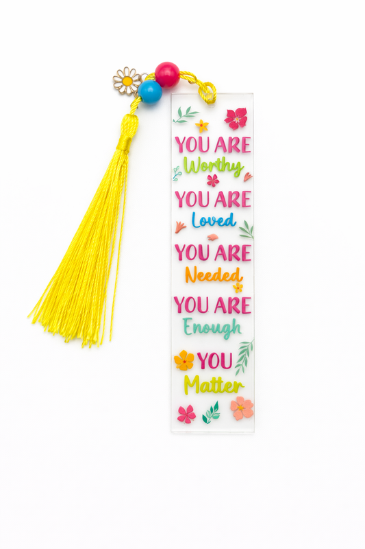 You Are Worthy Beaded Bookmark