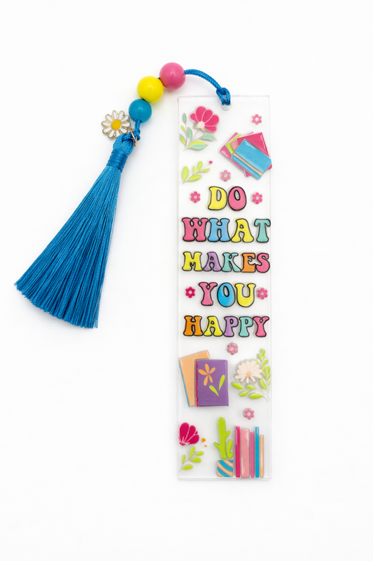 Do What Makes You Happy Beaded Bookmark