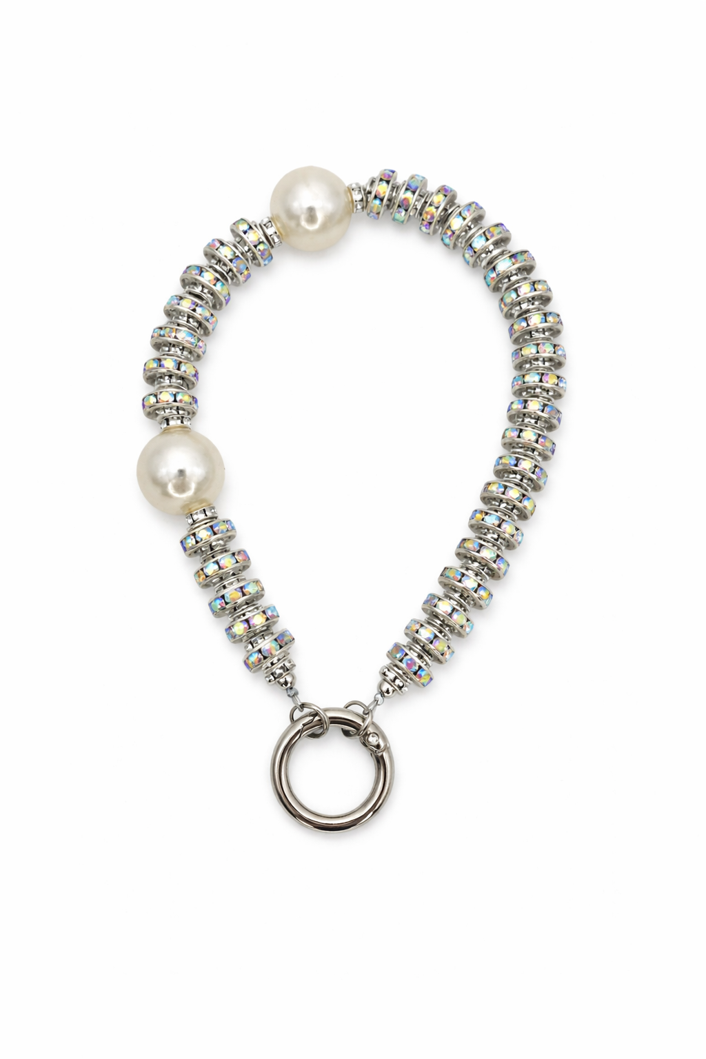 Pearl & Crystal Sparkle Charm - Phone Strap, Keychain & Bag Charm - Elegant Glam Accessory