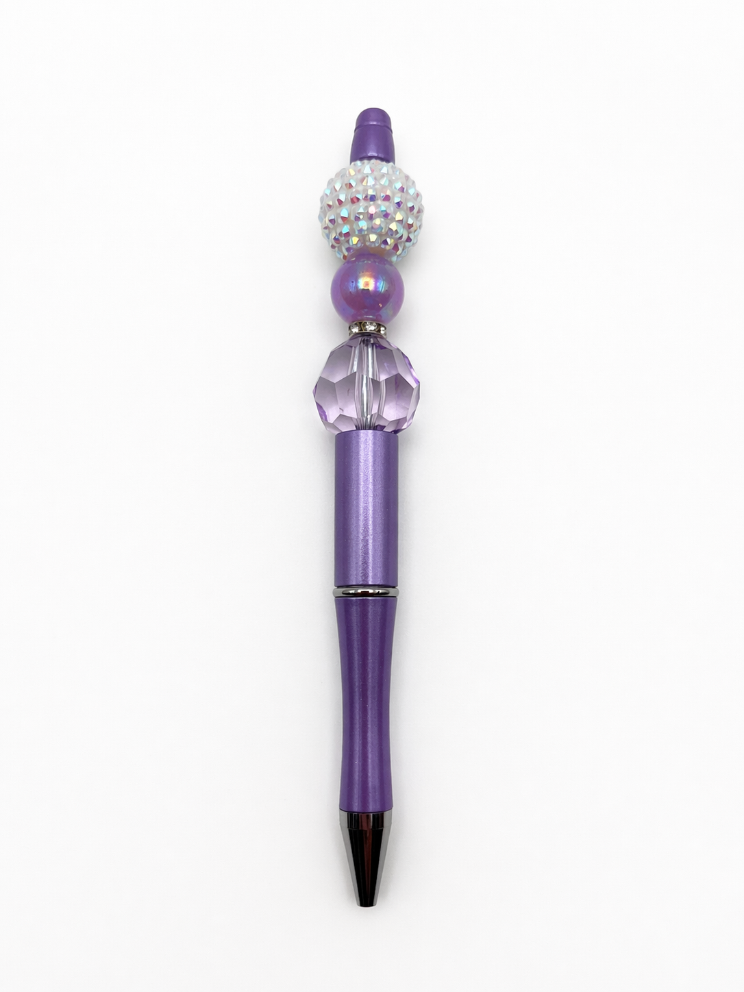 Purple Crystal Glam Beaded Pen – Sparkle & Shine Glam Pen