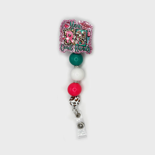 Glitter RN Badge Reel