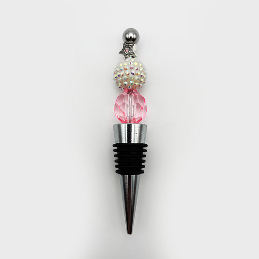 Star White Sparkle Beaded Stopper