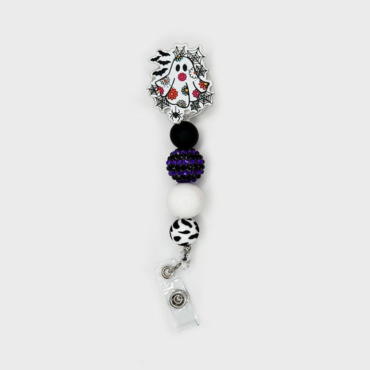 Halloween Ghost Badge Reel – Purple Sparkle Edition