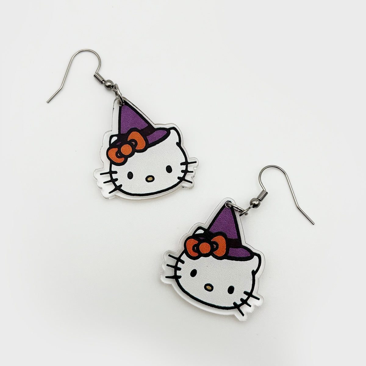 Hello Kitty Witch - Halloween Cute Fun Earrings