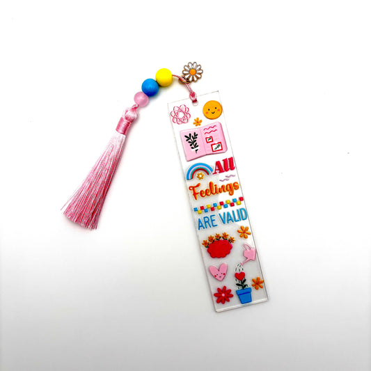 All Feelings Are Valid Beaded Bookmark