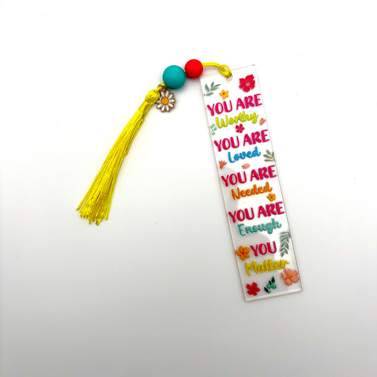You Are Worthy Beaded Bookmark